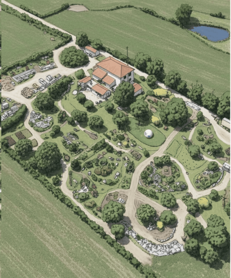 jardin sous la lune
